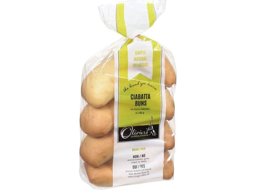 OLIVIER'S CIABATTA BUNS 8X80G