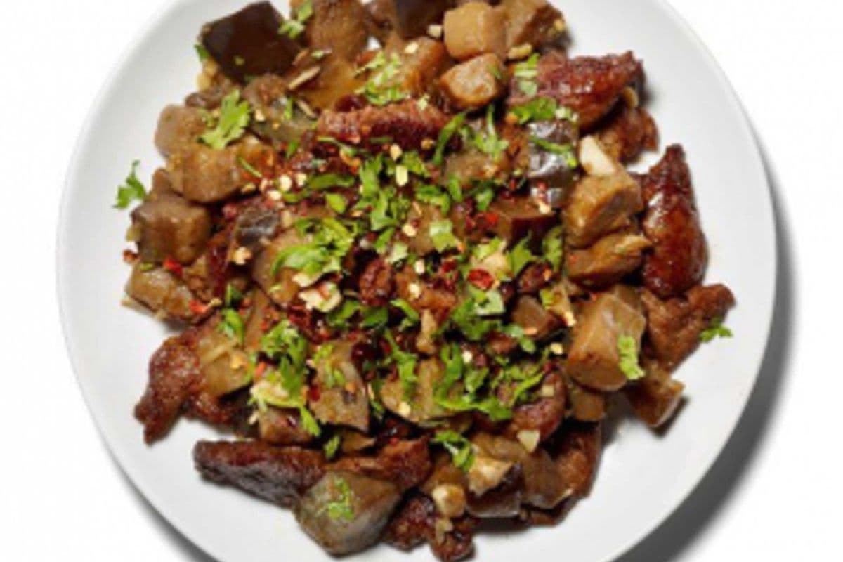 88. Fried Lamb with Hot Peppers