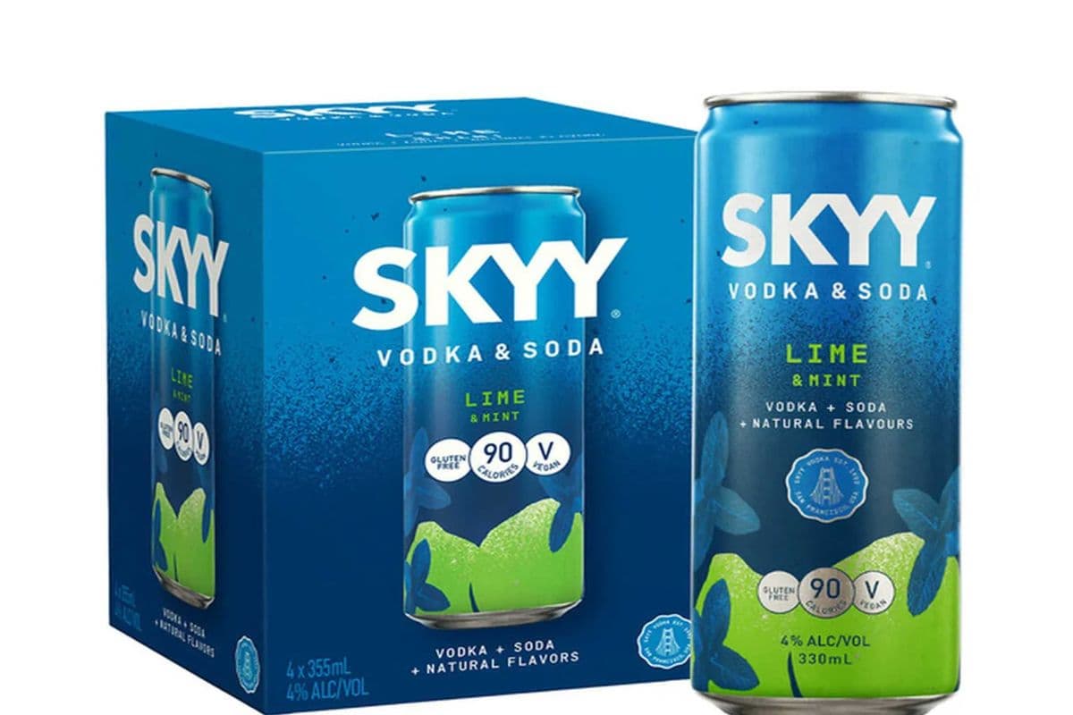 SKYY VODKA SODA LIME & MINT 4*355ML (1 x 355ML)