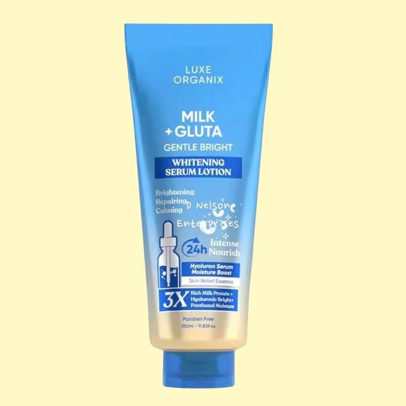 Milk + Gluta Whitening Serum Lotion, Luxe Organix, 350ml