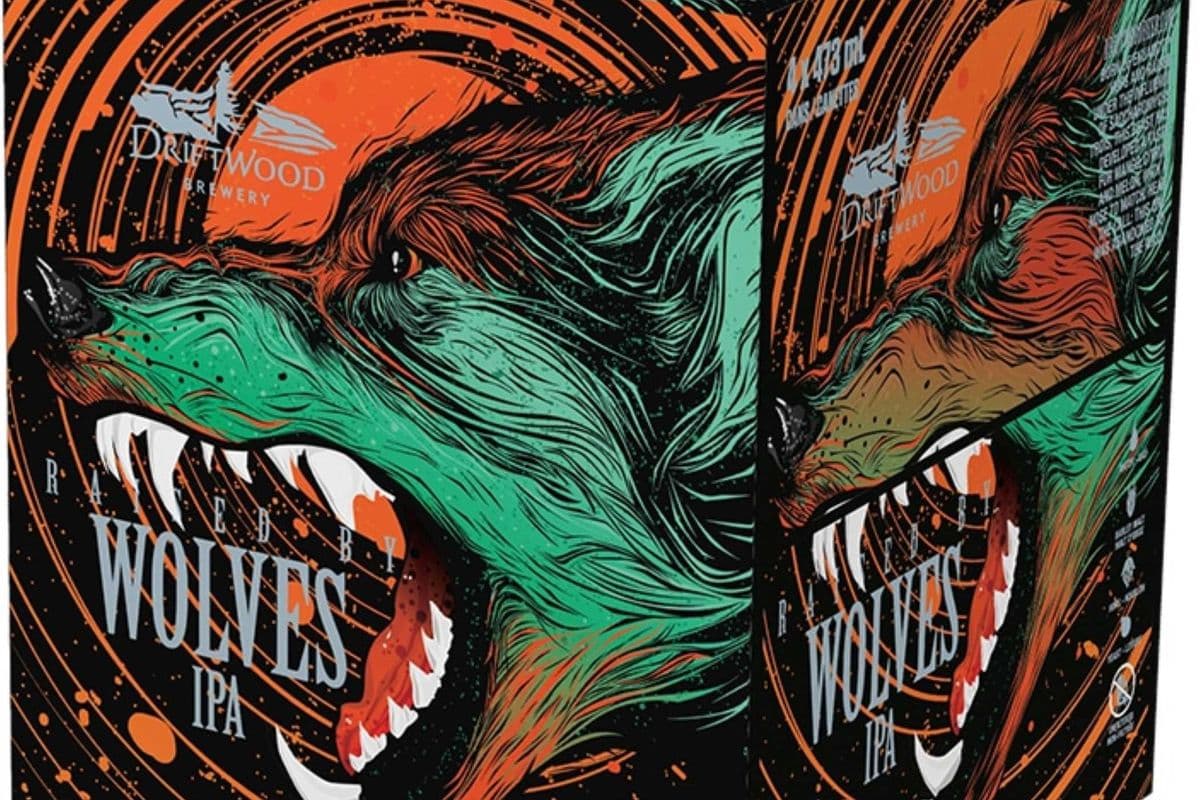 DRIFTWOOD BREWING -RAISED by WOLVES IPA (4 x 473ml)