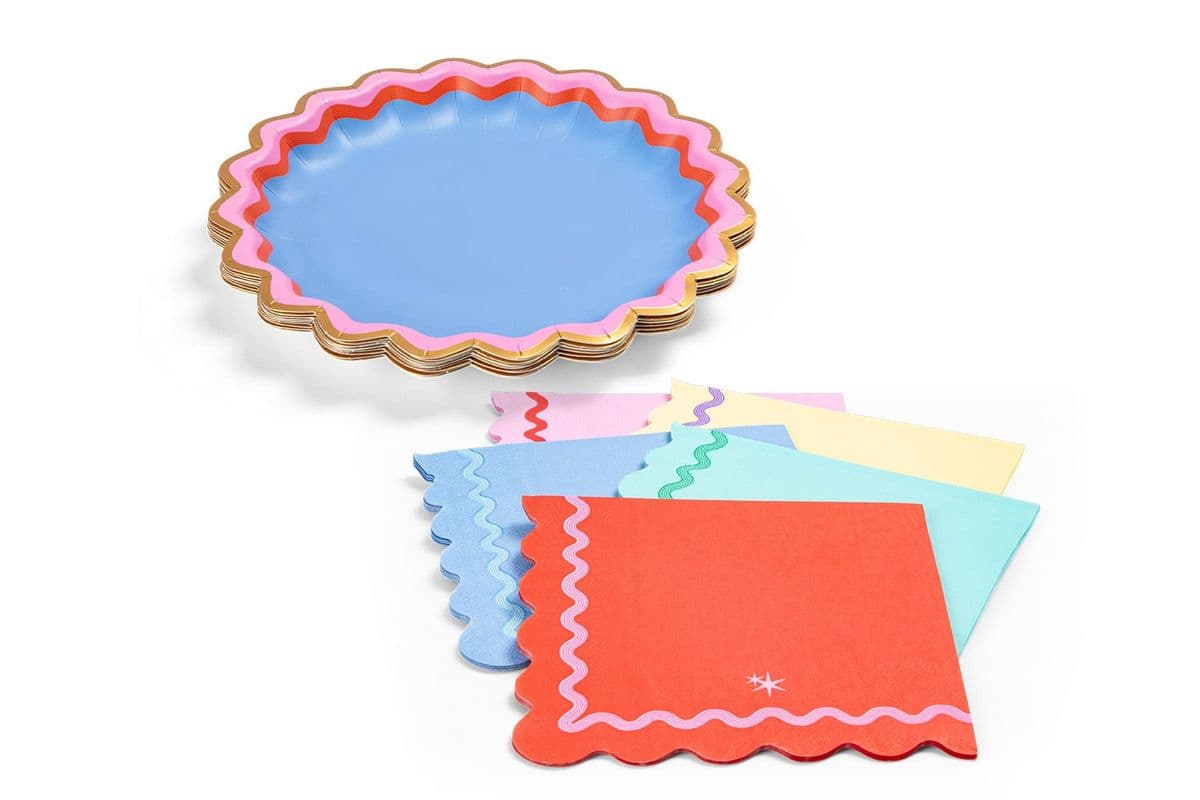 Ensemble assorti d’assiettes et de serviettes / Assorted Plates & Napkins Pack