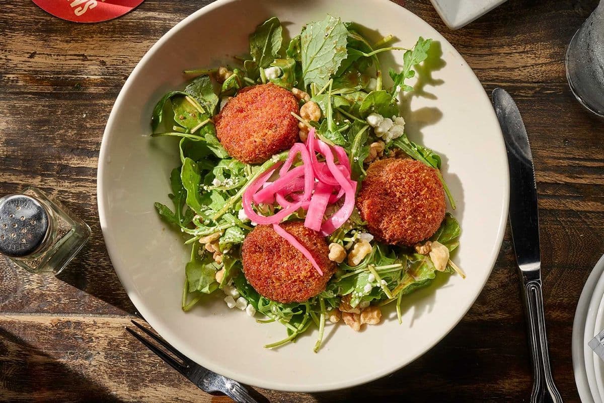 Crispy Beetroot & Goat Cheese Salad