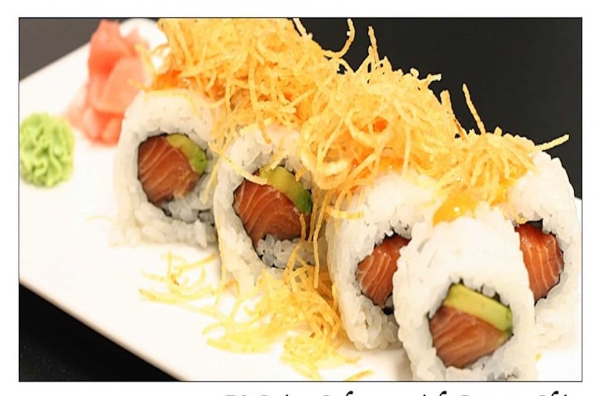 78. Spicy Salmon with Potato Chip Roll