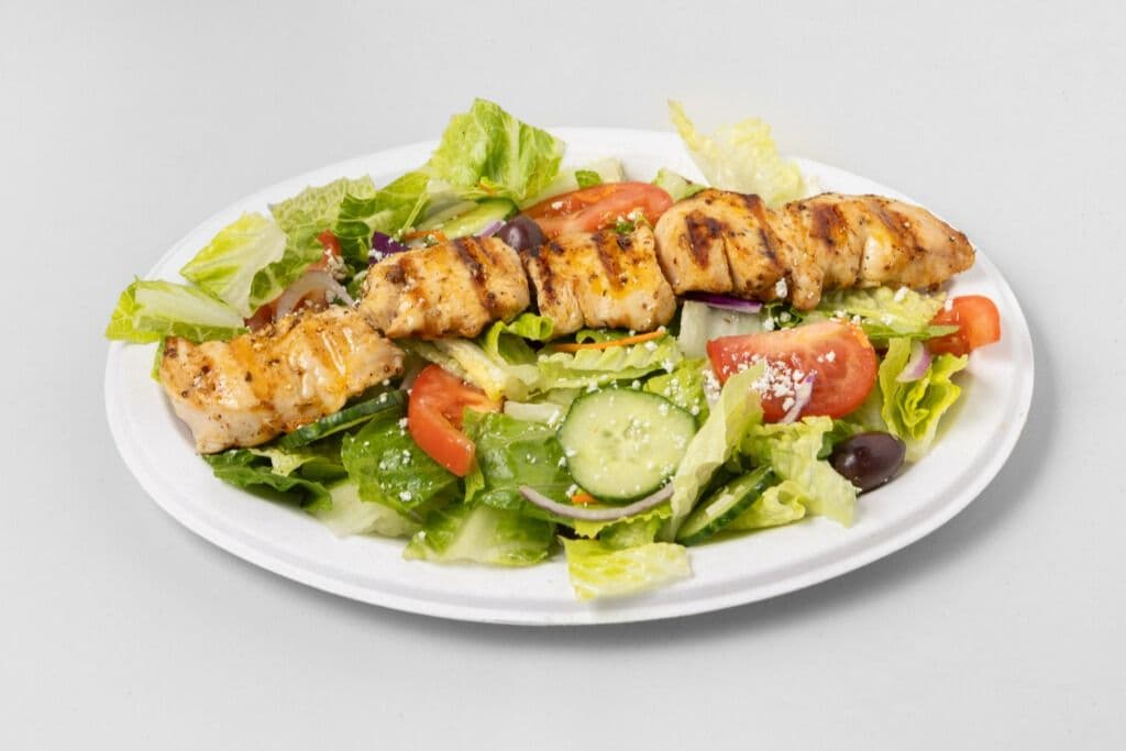 Chicken souvlaki Salad