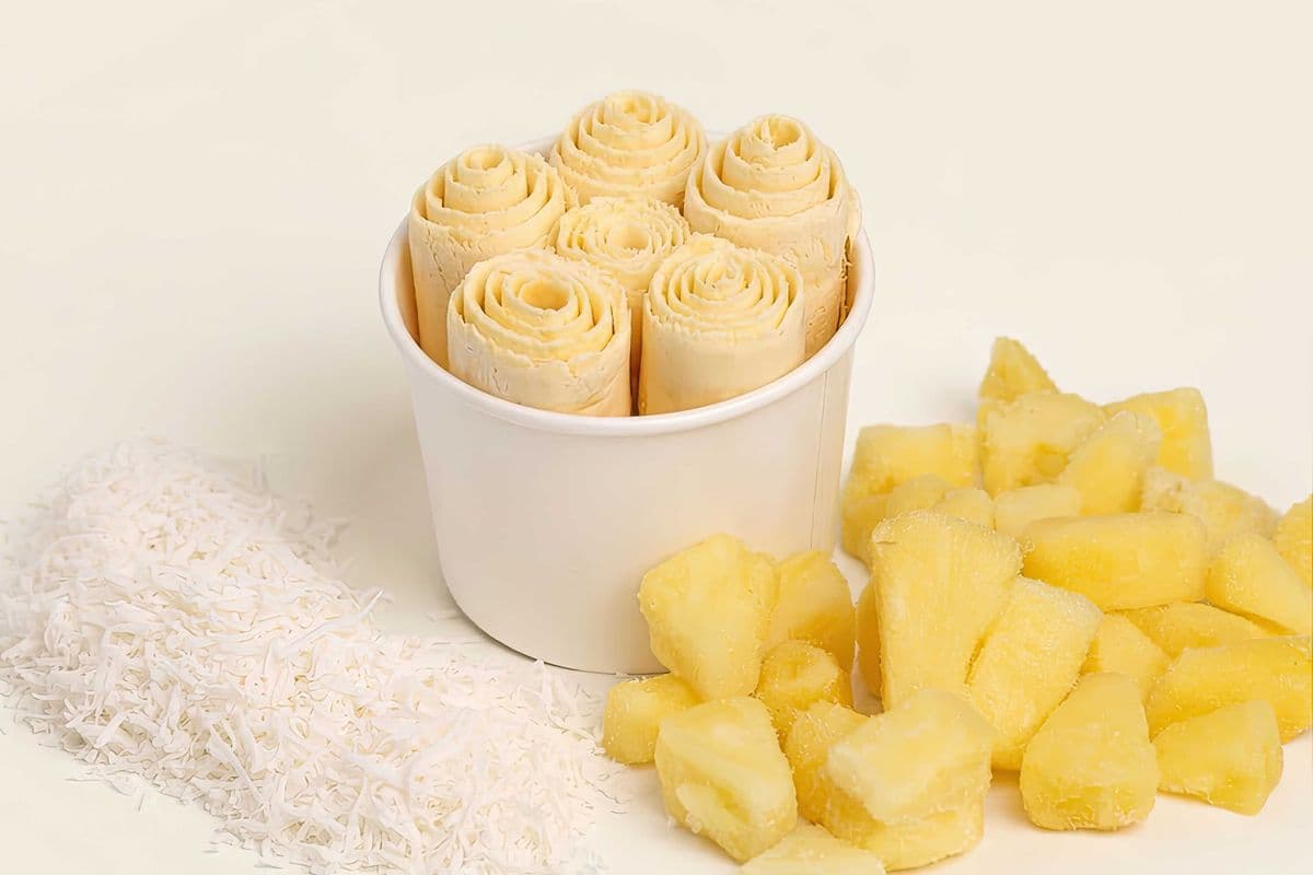 Pina Colada Premium Rolled Ice Cream