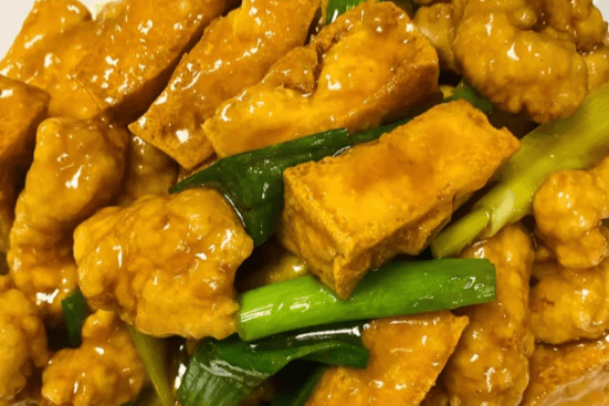 Cod Fish with Fried Tofu