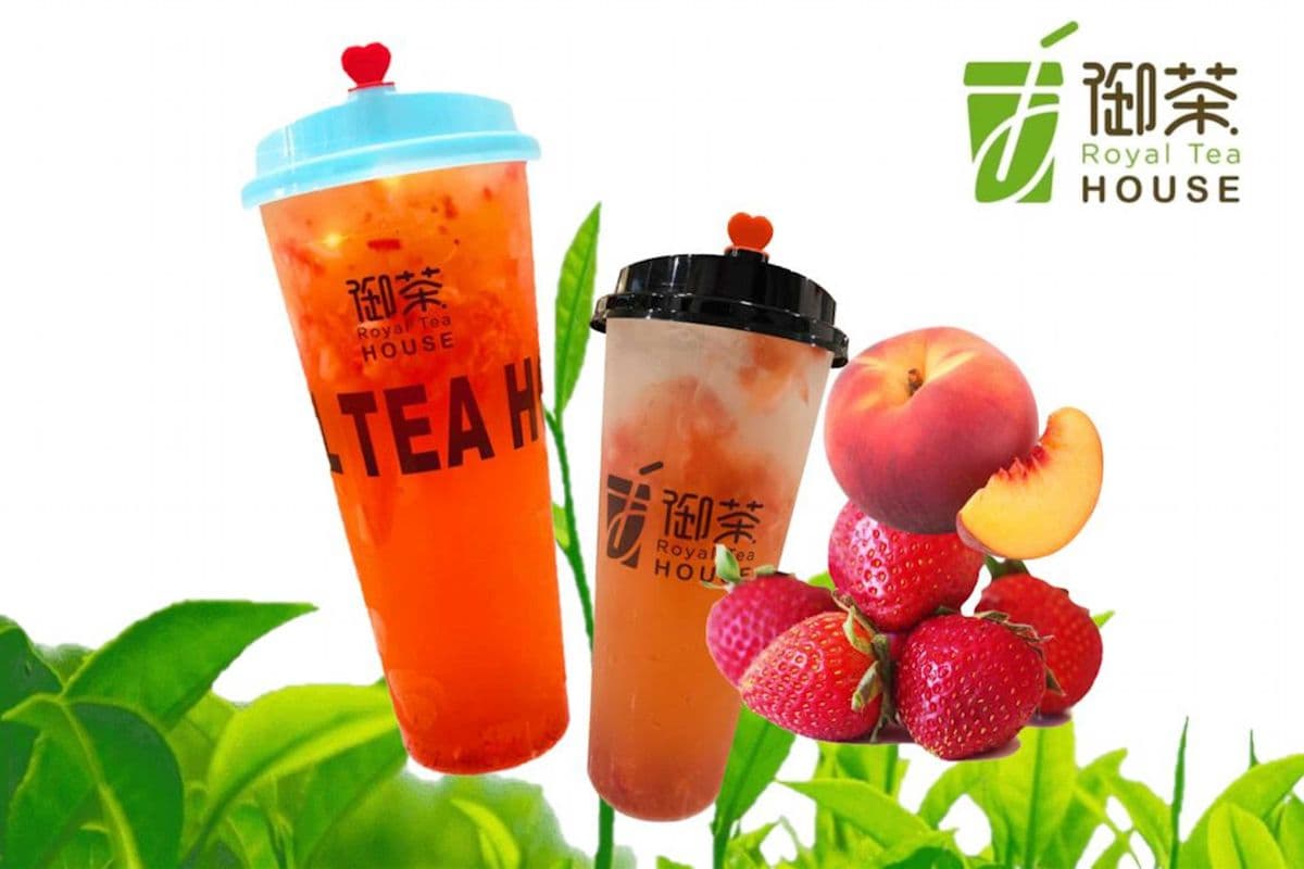 Fresh Strawberry Peach Tea