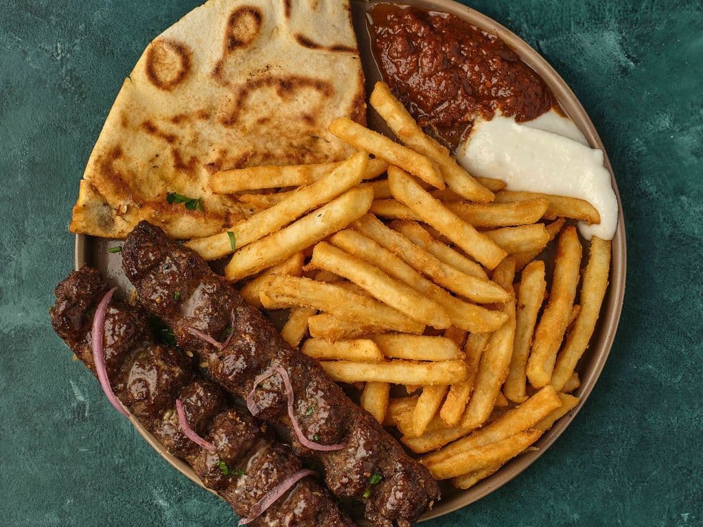 Kebab Plate with Fries