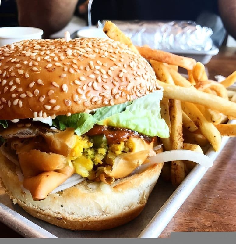 Original Samosa Burger (Potato Pea Samosa)
