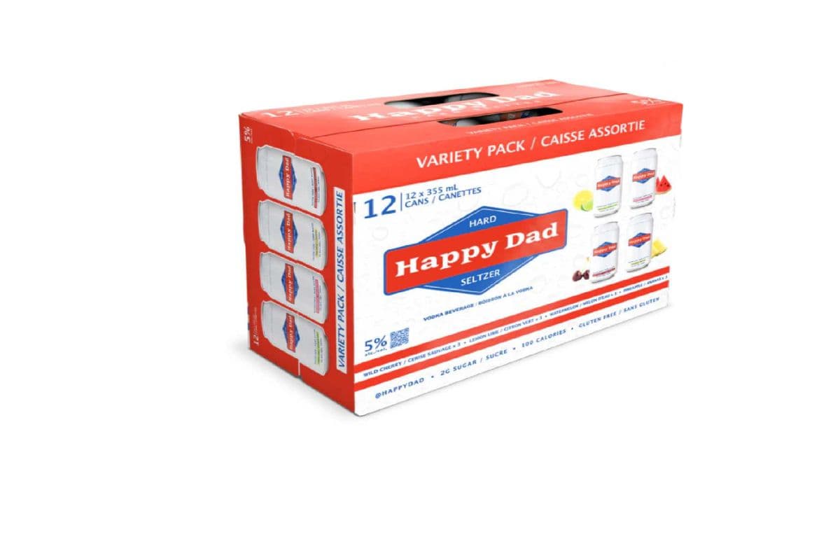 Happy Dad Variety Pack Hard Seltzer (12 x 355ml can)