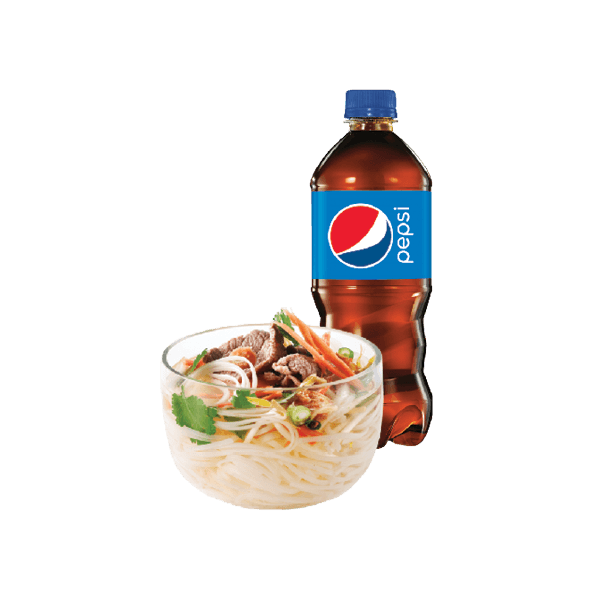 Mini Beef Soup & Bottled Drink Trio