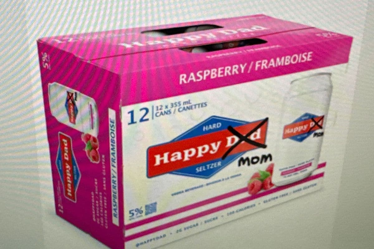 Happy Dad Hard Seltzer Raspberry (12 x 355 ml)