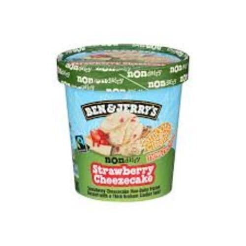 Ben & Jerry Non Laitier Gateau au Fromage a la Fraise 473ml/ Non Dairy Strawberry Cheesecake 473ml