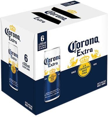 Corona Extra Sleek Can, 6 x 355 ml
