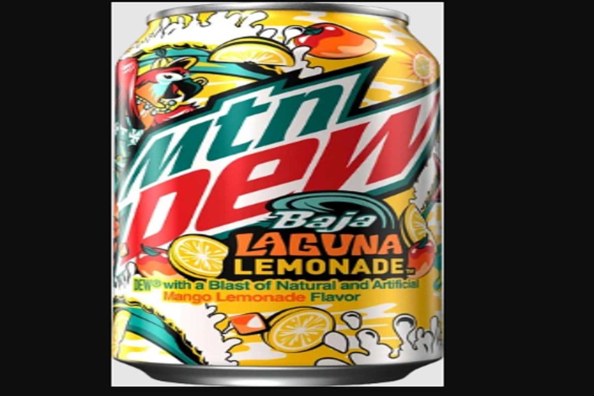 Mountian Dew Baja Soda Laguna Lemonade USA Product (355 ML)