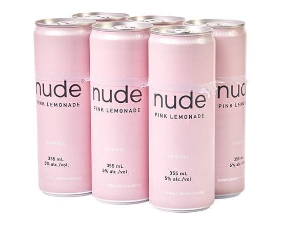 Nude Beverages Pink Lemonade, 6 x 355 ml