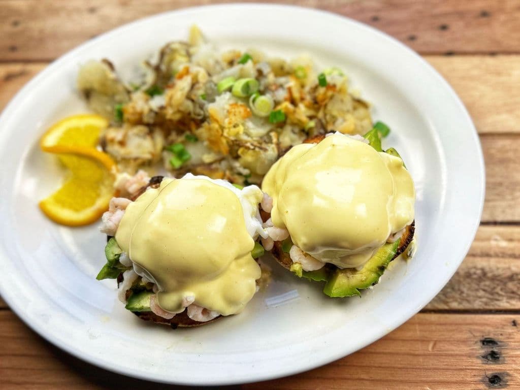 Shrimp & Avocado Benny