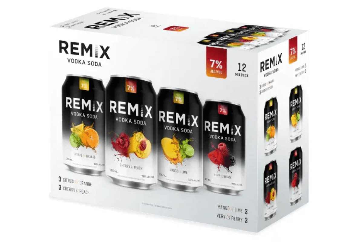 Remix 7% Vodka Soda Mixer (12 pack) (12 x 355ml)