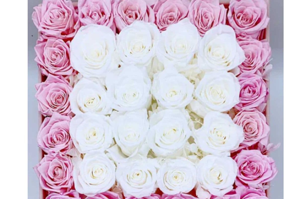 Suede Pink Square Box (Double Extra Large) (30x30x30 cm)