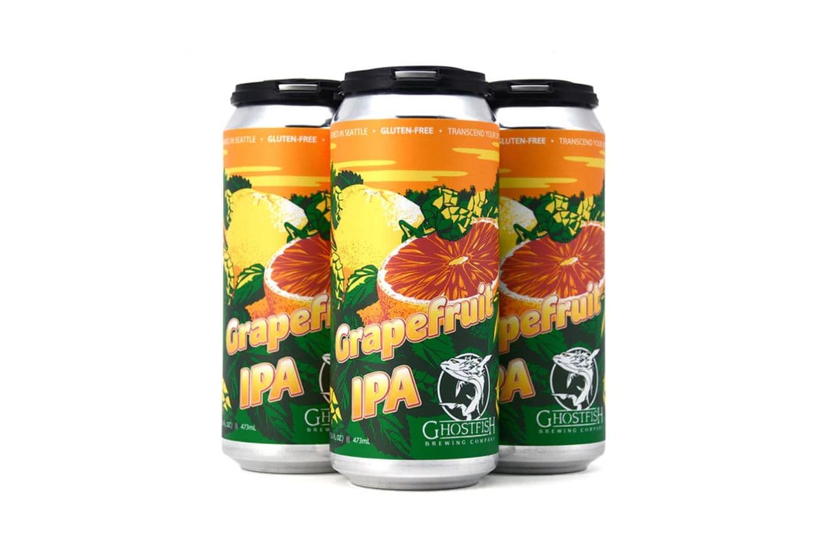 Ghostfish Grapefruit IPA Gluten Free Beer (4 x 473mL Cans)