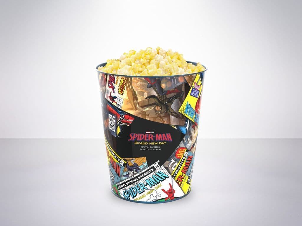 Seau Spider-Man bande dessinée / Spider-Man Comic Popcorn Tin