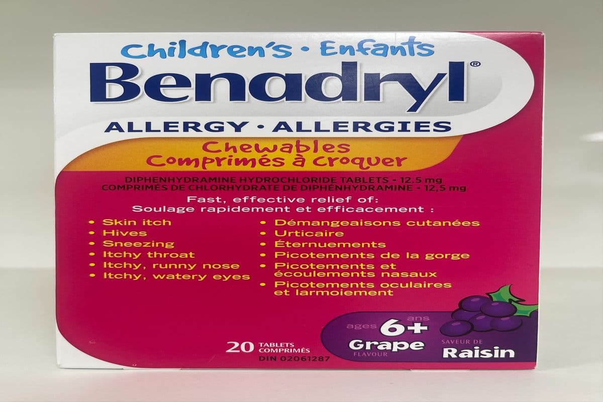 Children’s Benadryl Allergy Chewables (20 Tablets)