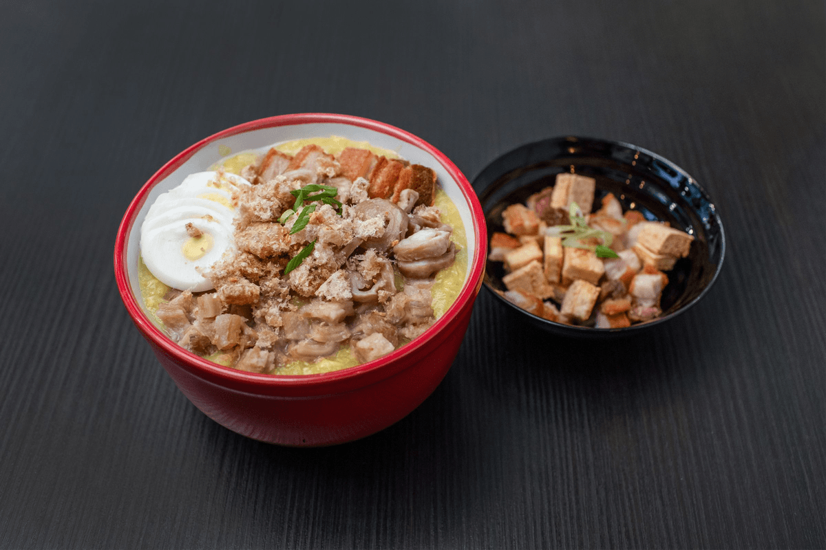 Lugaw Overloaded with Tokwa at Baboy