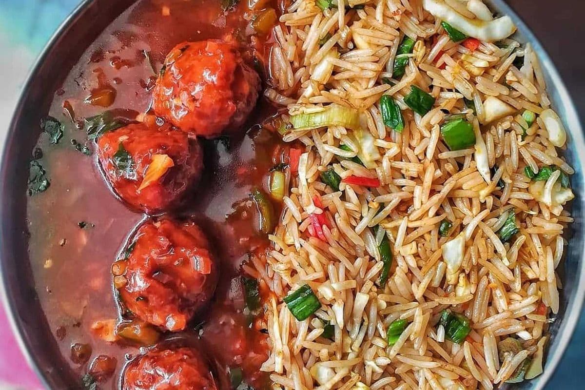 Fried Rice with Manchurian