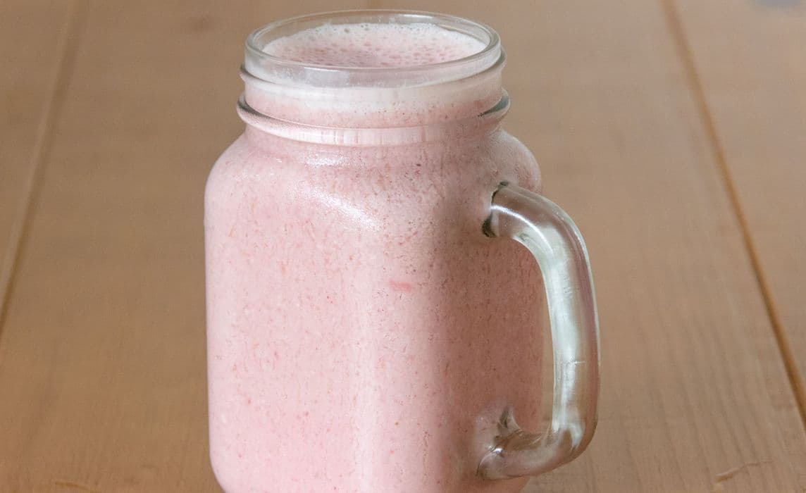Strawberry Mango Peach & Avocado Smoothie