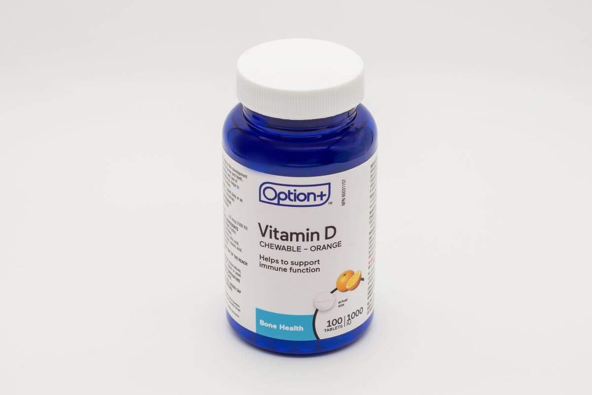 Option+ vitamin D 1000 units chewable orange (100 chewable tablets )