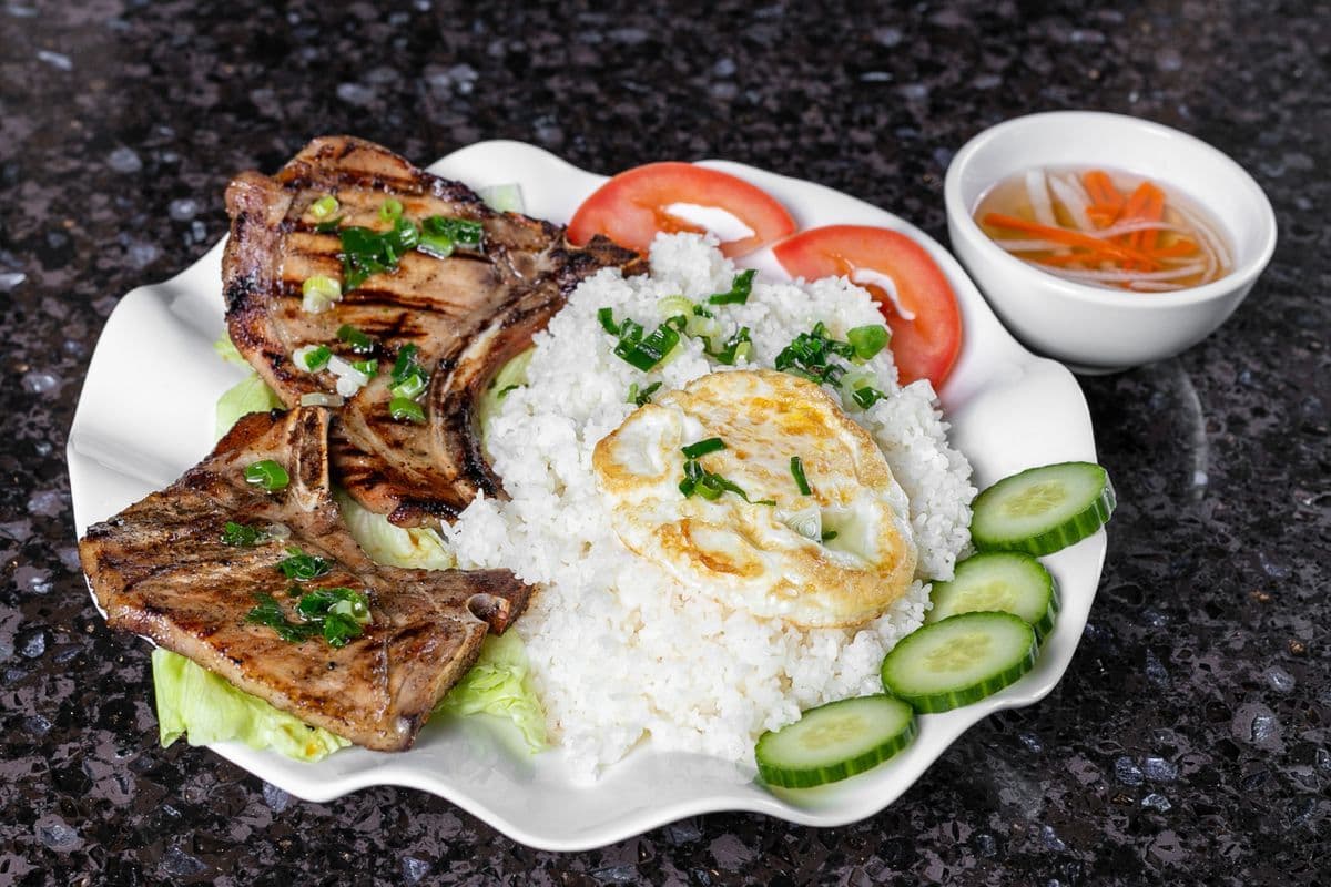 Pork Chop on Broken Rice (Com Tam)