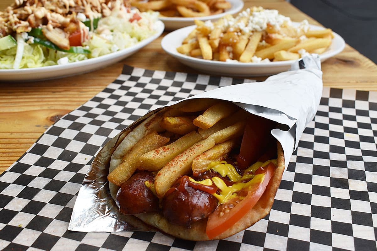 Loukaniko (Sausage) on A Pita