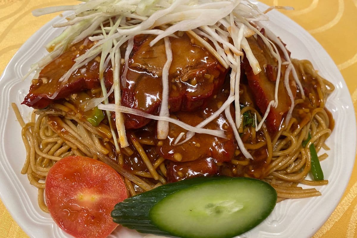 Guyana Style Roast Pork Lo Mein