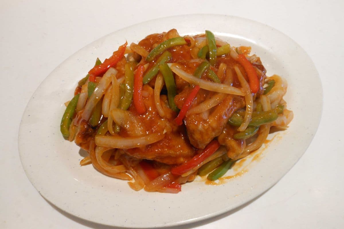 Deep-fried Pork Chop with Sweet & Sour Sauce 京都豬排