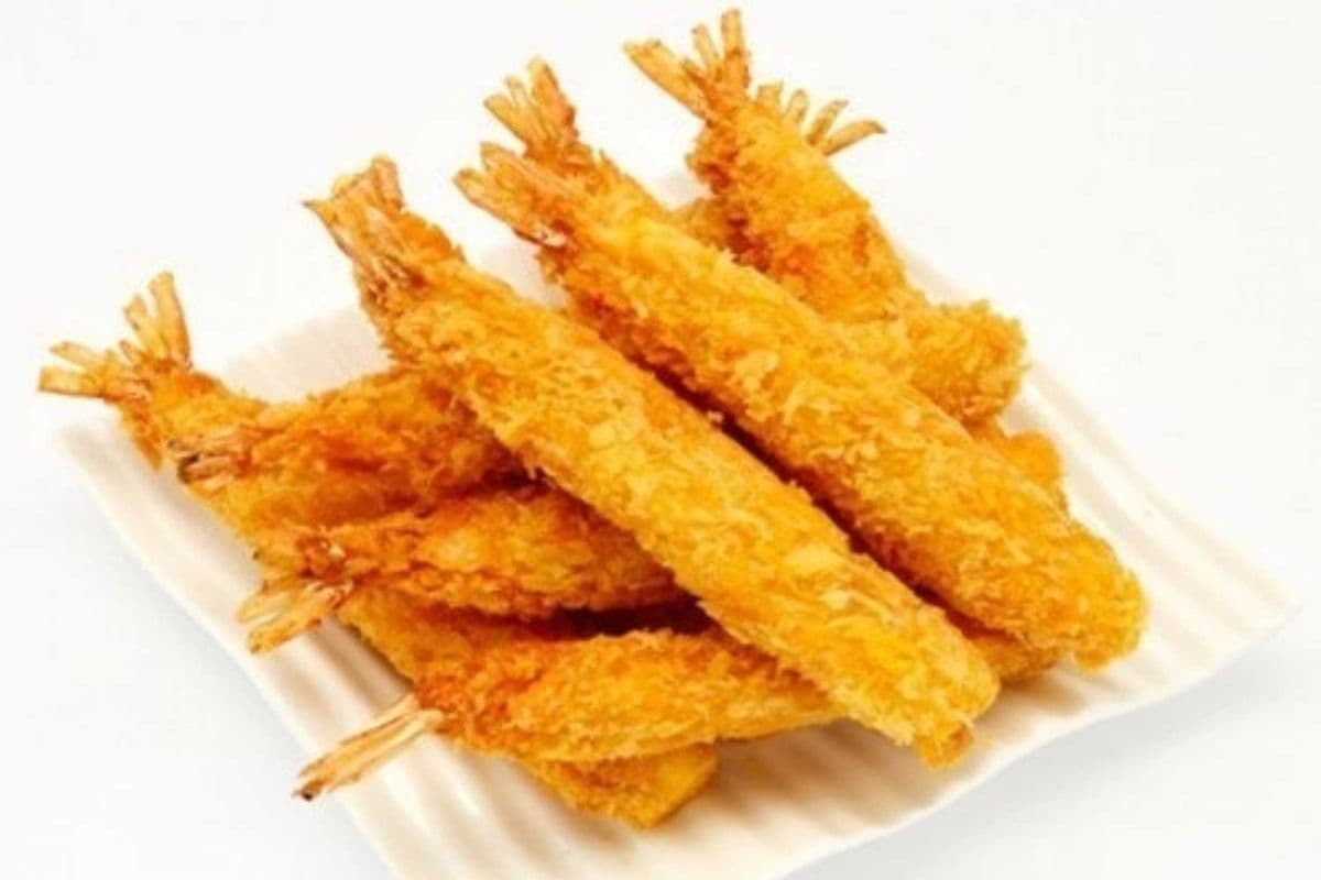 Crevettes tempura avec sauce chili douce (4 mcx) / Shrimp tempura with sweet chilly sauce (4 pcs)