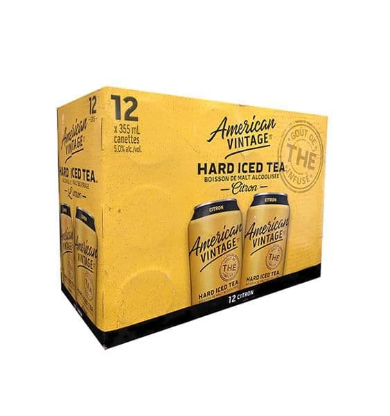 American Vintage Hard Iced Tea Lemon (12 x 355 ml Can)