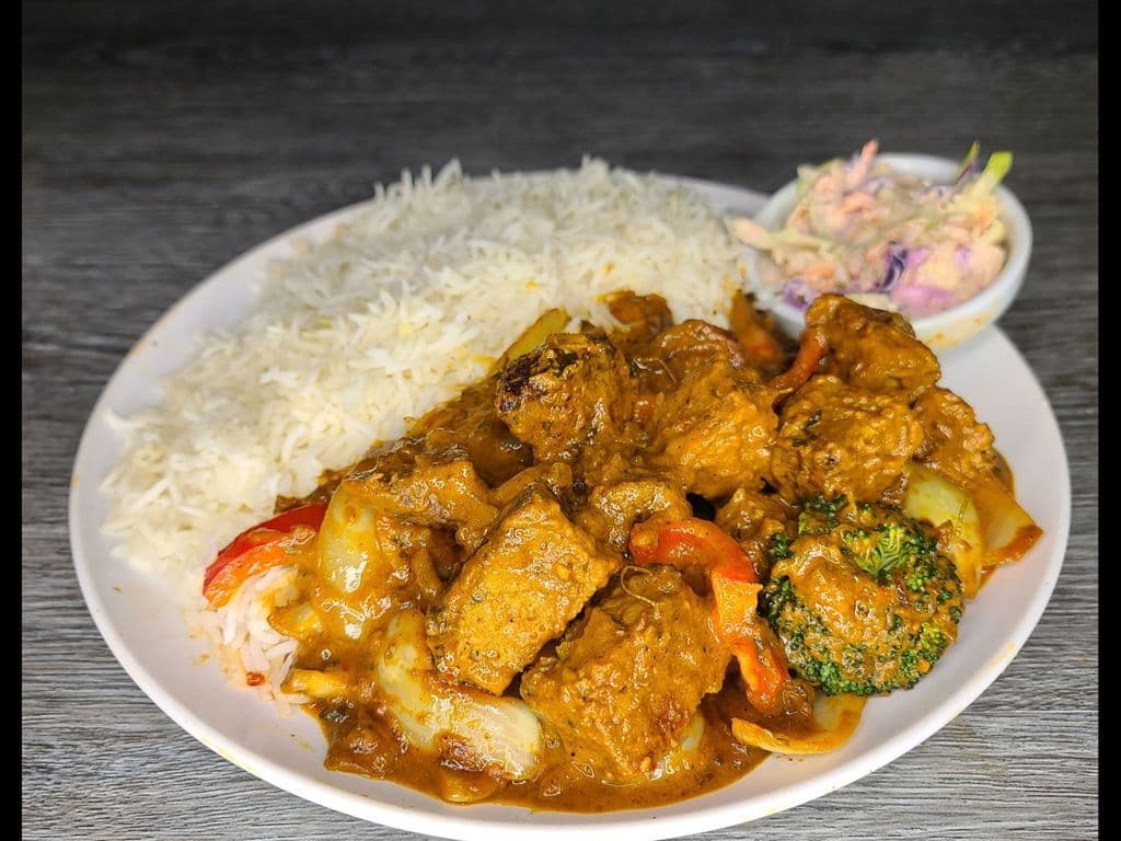 Butter Beyond Meat and White Rice (Vegetarian)
