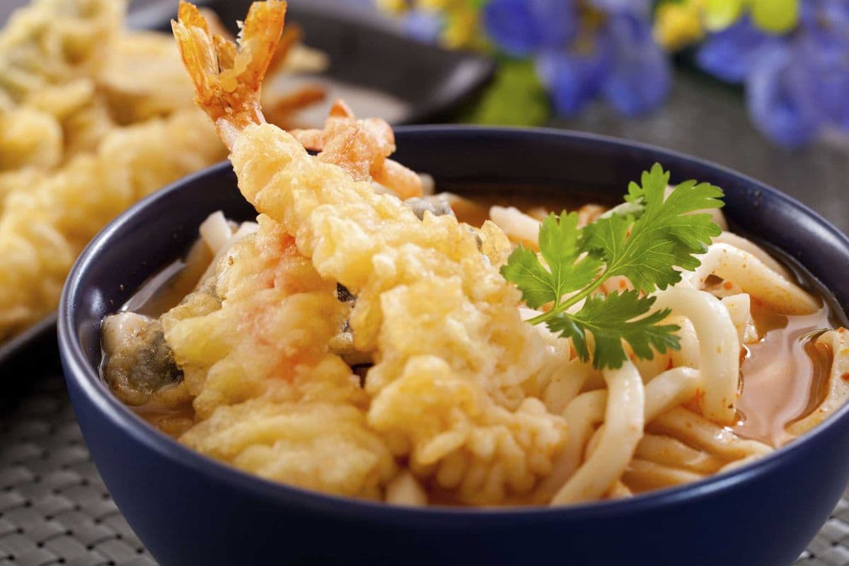 Tempura Shrimp Udon Noodle Soup