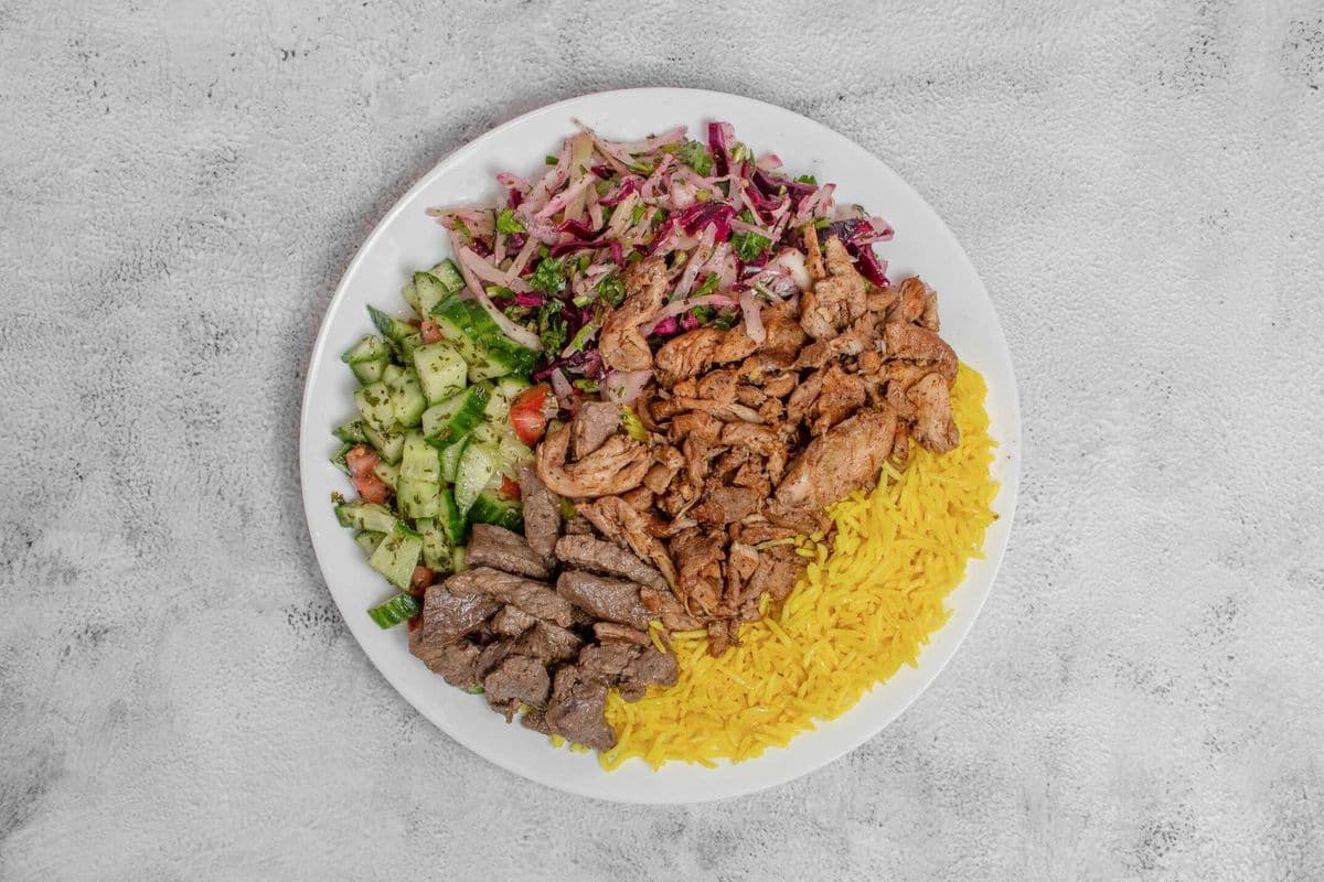 Mixed Shawarma with Rice Platter