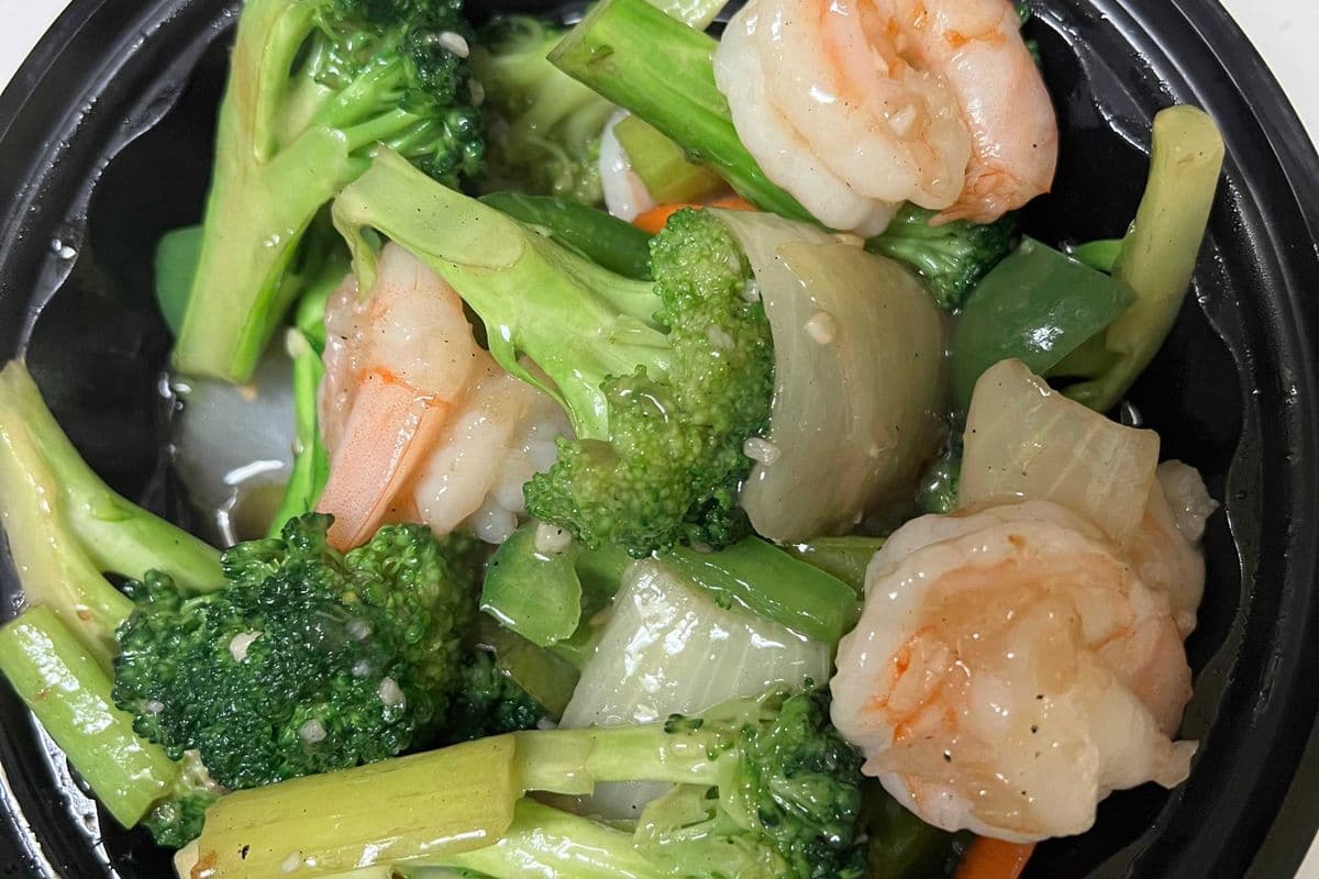 64. Shrimp with Chinese Greens