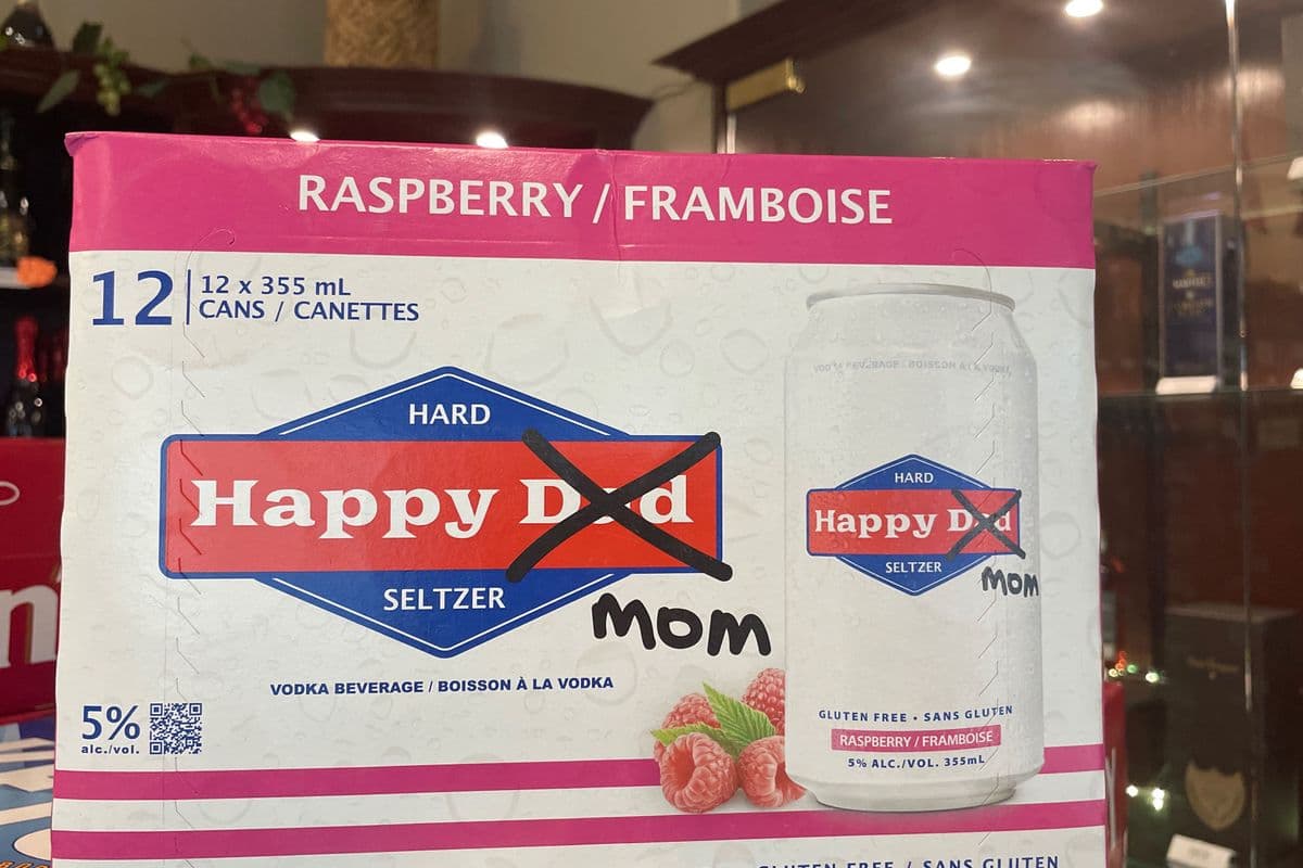 HAPPY DAD HARD SELTZER RASPBERRY 12 CANS (12 x 355mL)