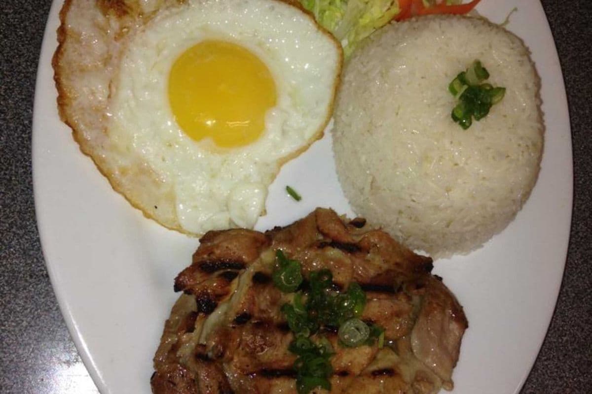 28. Grilled Lemongrass Chicken and Egg - Com Ga Nuong Sa, Trung