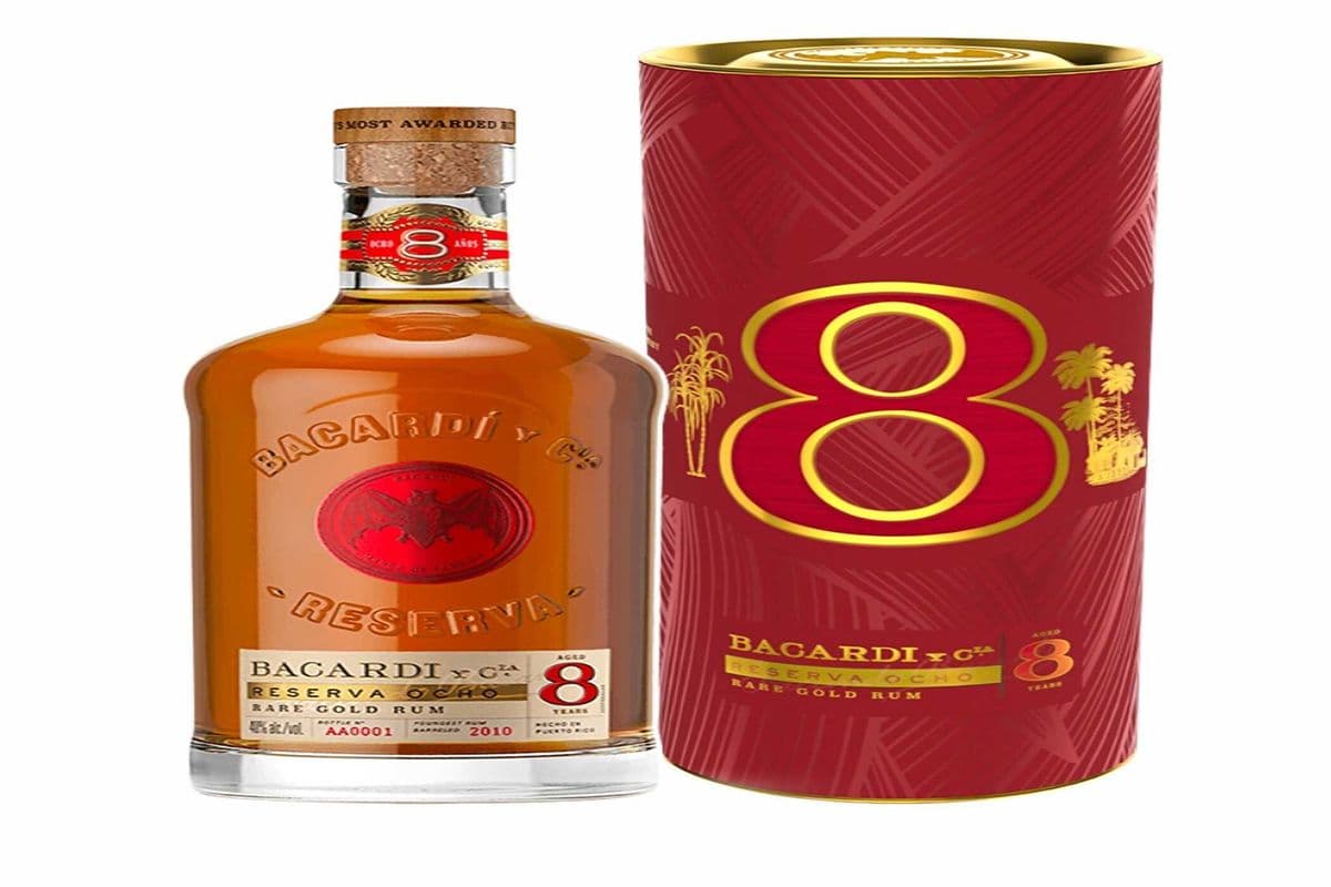 BACARDI 8 YEAR OLD RESERVA OCHO GIFT TUBE (1 x 750ML)