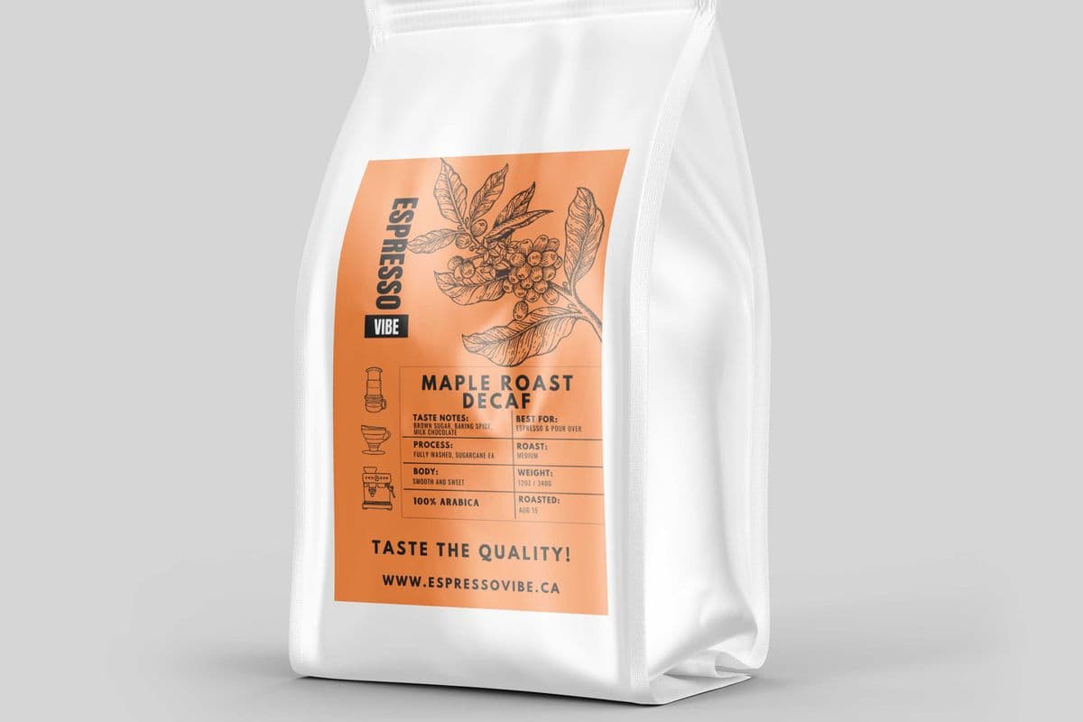Maple Roast Decaf Coffee Beans - Medium Roast | 100% Arabica, Freshly Roasted (12oz)