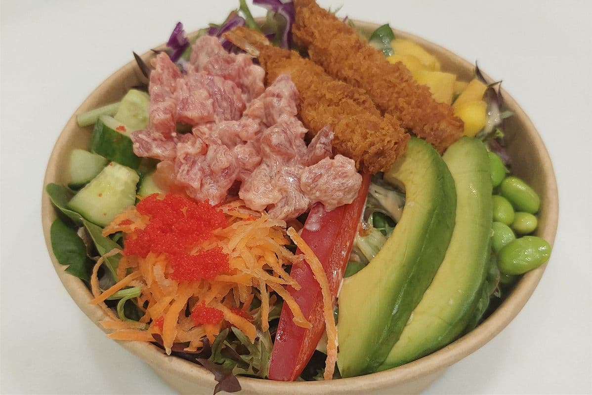 Poké - Thon et Crevette Tempura / Tuna and Tempura shrimp