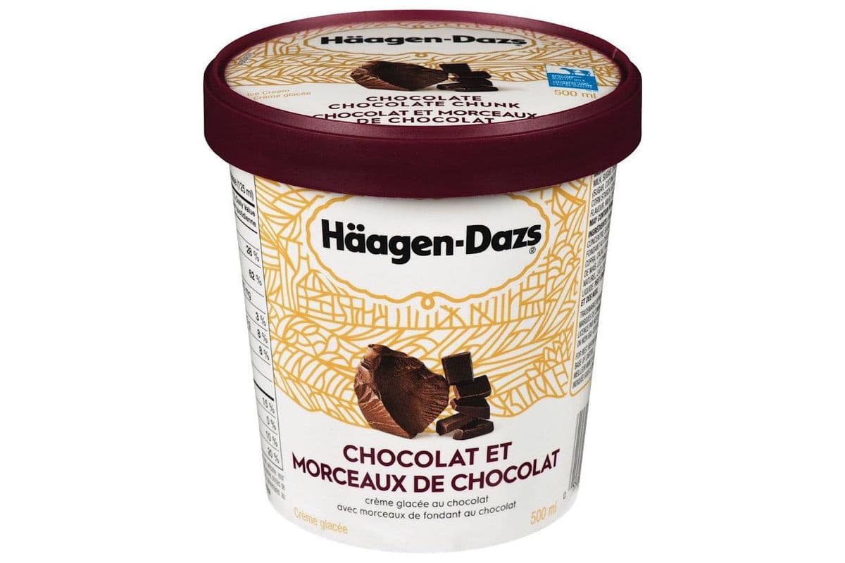 Häagens Dazs (Pot / Jar) - Chocolat et Morceaux de Chocolat / Chocolate & Chocolate Chunk (450 ml)