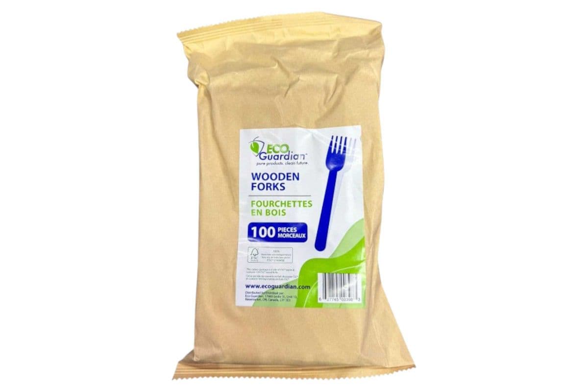 Eco Guardian Sustainable Wooden Forks (100 ct)