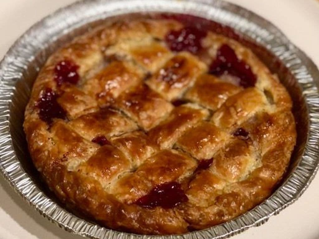 LOCAL FRESH MADE F2T BLUEBERRY RHUBARB PIE (LOCAL BC)