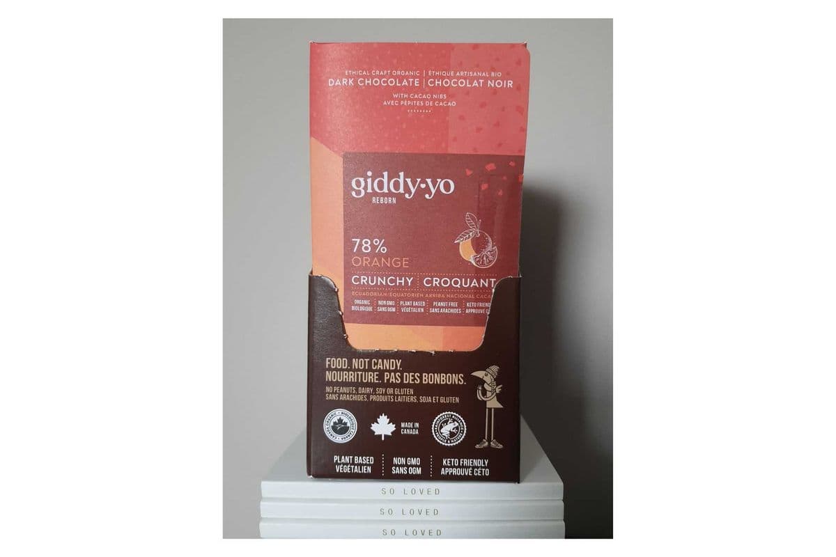 ORANGE CRUNCHY 78% DARK CHOCOLATE, BOX OF 20 x 60g BARS, ORGANIC & VEGAN. FREE OF PEANUTS, DAIRY, GLUTEN, SOY (Box of 20 - 60g bars)